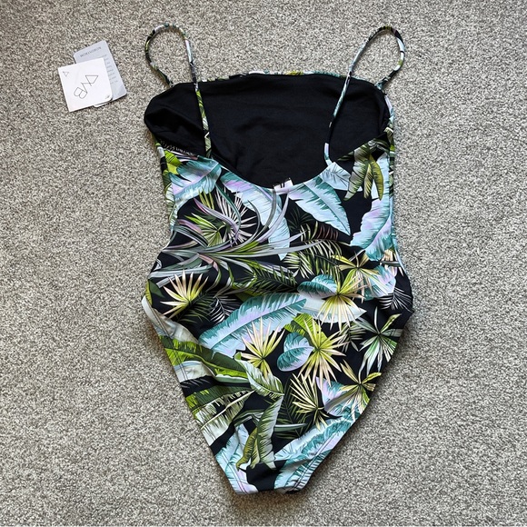 Vyb Jungle Print Micro Strap One-piece Swimsuit In Black M - Picture 2 of 5